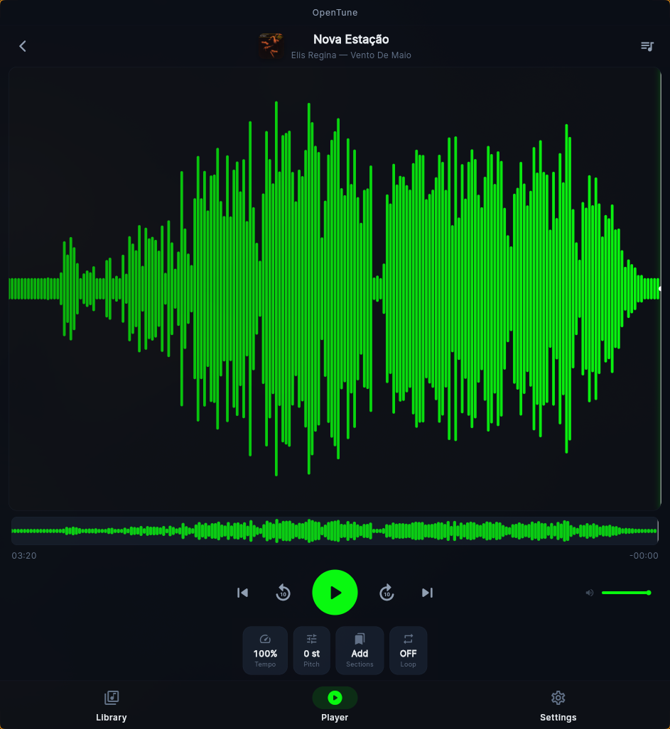 OpenTune custom color theme